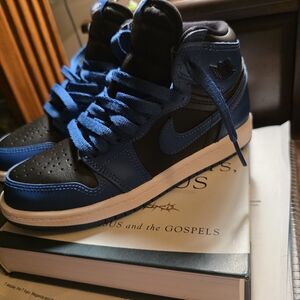 Stylish Kids Black and Blue Sneakers